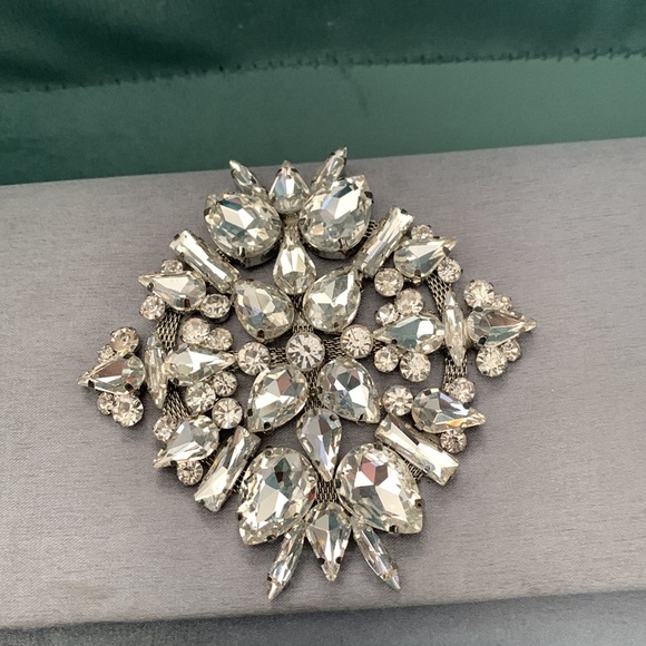 INC Clutch Purse Gray with rhinestones Good Condition - Picture 6 of 6